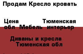 Продам Кресло кровать › Цена ­ 1 000 - Тюменская обл. Мебель, интерьер » Диваны и кресла   . Тюменская обл.